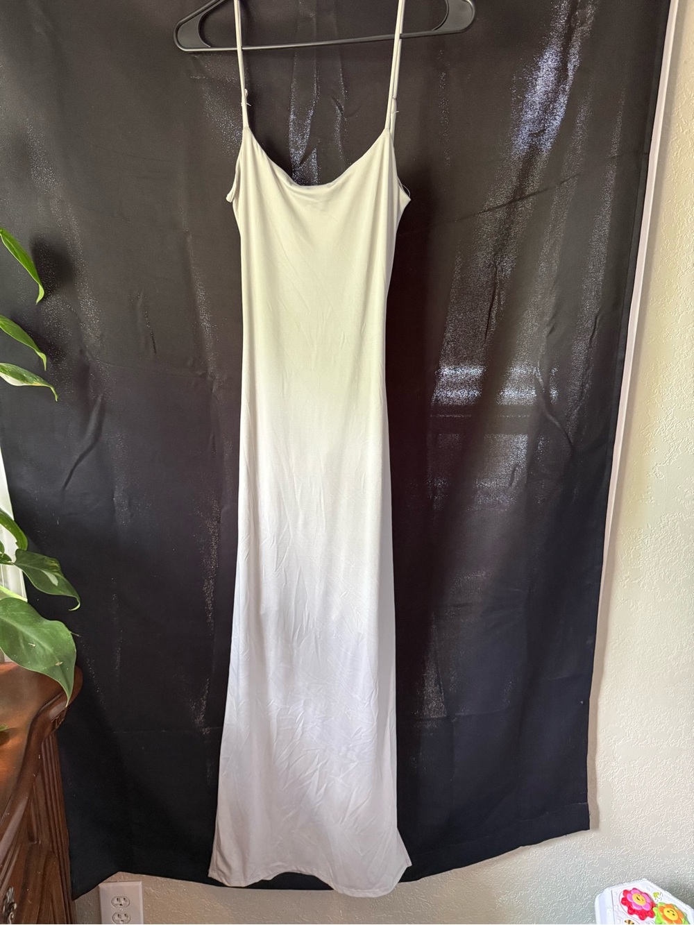 Heart Hips White Slip Maxi Dress with Spaghetti Straps